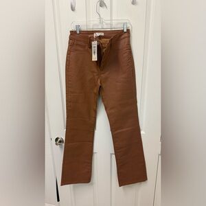 Brown Faux Leather Pants